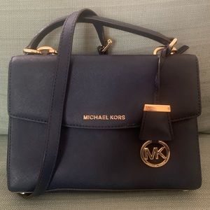 Navy Blue Michael Kors Crossbody Purse